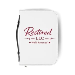 Bible Cover — "Restored LLC Walk Renewed" Zippered Bible Organizer